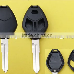 Replacement 2+1 Buttons No Logo Uncut Right Groove Blade Keyless Remote Housing Fob Key Case Shell Mistubishi Car Key thumbnail-1