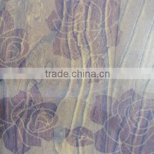 Flower Printed Polyester Mesh Fabric Rose thumbnail-1