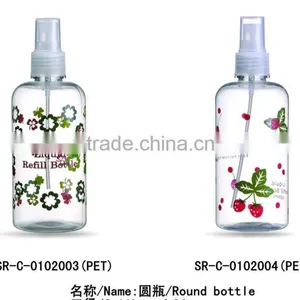 250ml Color Customized Empty Cosmetic Bottle Fine Mist Spray Water Bottle Plastic PET thumbnail-1