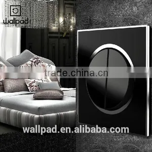 Luxury Design Wallpad Black Waterproof Acrylic Glass 110~250V EU UK 2 Gang 2 Way 2 Position Pin Push Press Button Switch thumbnail-3
