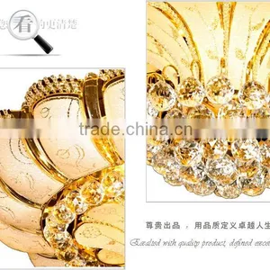 Traditional Suspended Flush Mounted K9 Crystal Ceiling Light Design thumbnail-4