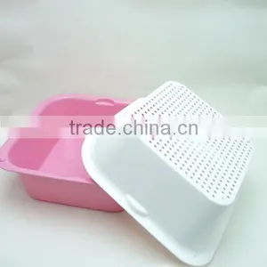 Vegetable Sieve/Fruit Basket/Plastic Basket/sifter/griddle/boult/screen/sieve/Dried Basin/sieve With Basin/Colander thumbnail-4