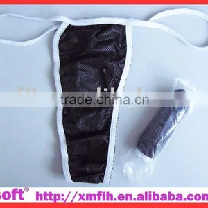 Disposable Sexy G-string With White Elastic Edge for Spray Tanning thumbnail-1