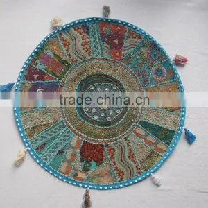 Floor Round Cushion Meditation Pillow Floor Bohemian Cushion Ethnic Seating Cushion thumbnail-1