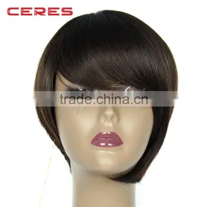 Comfortable Free Style Synthetic Machine Made Wig for Young Lady, Short Fashional Wig thumbnail-1