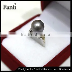 Animal Round Pearl Price Natural Sun Pearl Ring Real 925 Silver Ring thumbnail-1