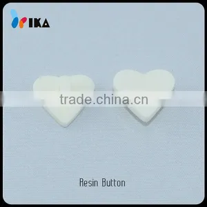 Heart Shape Buttons White Bulk Buttons thumbnail-2