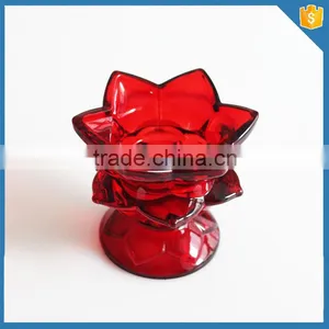Wholesale Glass Tealight Candle Holder Flower Shaped thumbnail-2