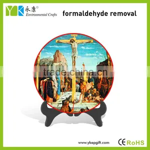 Catholic Religious Activated Carbon Jesus on the Cross Plate Crafts for Decoration thumbnail-1