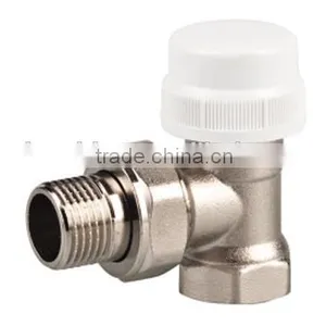 Angle Radiator Valves Nickel Lockshield thumbnail-1