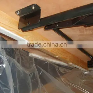 Modern Round Plywood Table Top and Metal Folding Table Legs thumbnail-3