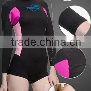 Women Swimsuit ,training Swimwear,Short Sleeves Bikini Wetsuit thumbnail-5