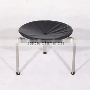 Three Leg PK33 Stool Poul Kjaerholm Genuine Leather PK33 Stool thumbnail-1