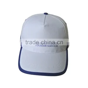 White Edged Caps With Printed Logo thumbnail-1