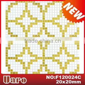 Fantastic Decor Floor Tile Glass Golden Mosaic Patterns thumbnail-1