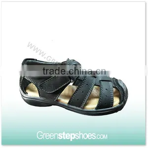 Black TPR Action Leather Sandals Kids Sandal Boys Children Footwear Sandals thumbnail-1