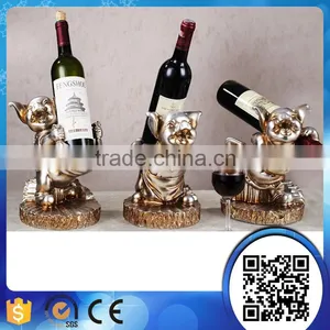 Customized Resin Decorative Animal Pig WINE BOTTLE HOLDER thumbnail-1
