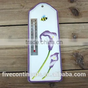 Decorative Ceramic Hand-paint Indoor/Outdoor Thermometer thumbnail-3