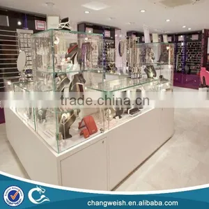 Wood and Glass Jewelry Showcase Display thumbnail-1