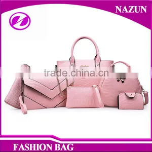 Hot Sell PU Leather Material Patent Leather Logo Handbag For Weekend thumbnail-4
