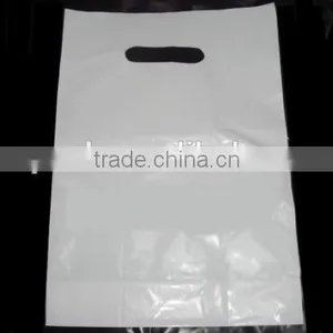 Custom Art Printing Plastic PE Die Cut Side Bottom Gusset Shopping Poly Bag thumbnail-1