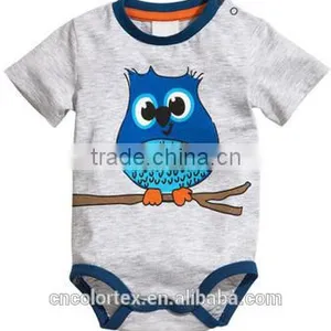 Animal Printing Unisex Short Sleeve Baby Bodysuit For Summer thumbnail-1