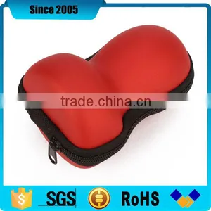 Custom Shape Red pu Leather Eva Travel Zipper Case thumbnail-4