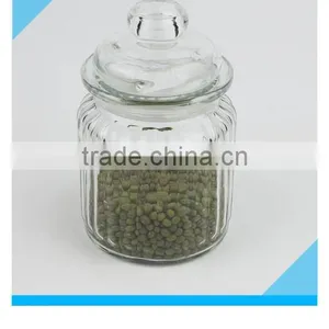 300ml Fancy Round Glass Candy Jar With Glass Lid thumbnail-4