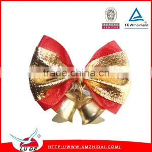 Wholesale Christmas Ribbon Bow With Christmas Bell thumbnail-5