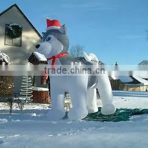 Christmas Decorations Lovely Inflatable Husky Dogs thumbnail-1
