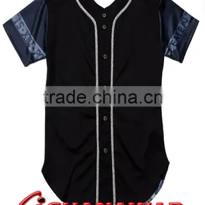 Sublimation Arm and Black Body Baseball Jersey thumbnail-1