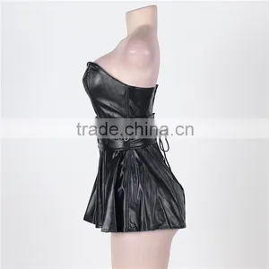 Fashionable Top Quality Corset Latex Leather Corset Corset Lingerie thumbnail-3