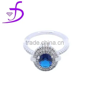 2015 Jewelry Set Silver Sapphire Ring Wholesale Blue Sapphire Jewelry thumbnail-1