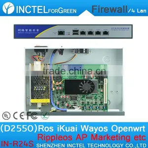 Mini CNC Router 4 Gigabit Router Enterprise Class Hardware Firewall BYPASS Function ROS Security Network Server IN-R24S thumbnail-1