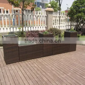Chic Large Flower Pot Set Rattan Square Flower Vase For Sale thumbnail-2