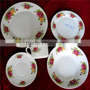 Pretty Flower Decor 20pieces Ceramic Porcelain Dinner Set,Wholesale Dinnerware Set thumbnail-1