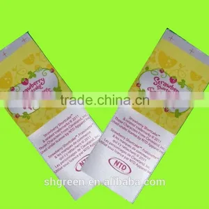 Silk Screen Printing Red Polyester Label for Household Textiles thumbnail-5