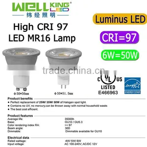 CRI 90 95 UL Energy Star 3w 4w 5w 6w 7w GU10 Dimmable COB Led Spotlight Lamp thumbnail-4