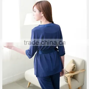 Comfortable Three-piece Suit Nursing Nightgown for Pregnant Women thumbnail-3