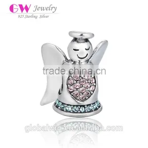 Wholesale 925 Sterling Silver Angel Floating Pendants Jewelry thumbnail-1