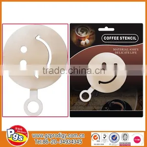 Stainless Steel Cappuccino Decorating Coffee Stencils Set thumbnail-1