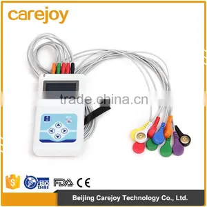 CE ISO 12 Channel 12 Lead Color LCD Display Mini Holter ECG With 24 Hours Recorder thumbnail-1