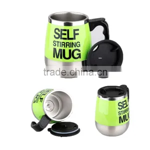 450ML Promotion Travel Stainless Steel Self Stirring Coffee Mug thumbnail-5