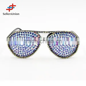 2017 Hottest Sale No.1 Yiwu Export Commission Agent New Arrival Diamante Eye Glasses/party Glasses thumbnail-1