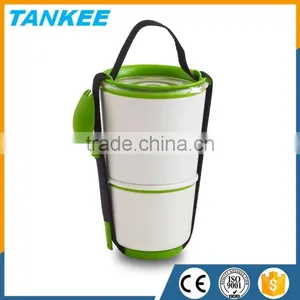 Japanese Style Plastic Lunch Box Double Layers Food Storage Container thumbnail-2