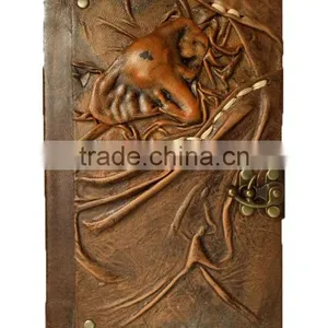 New Genuine Real Leather Handmade Notebook-Cheap High Quality-Dairy-Sketchbook-Journal -2015 Promotional Handmade New Designs thumbnail-2