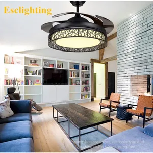 2017 New Style Bird's Style Warm White Light Invisible Ceiling Fan With Light Home Used thumbnail-2