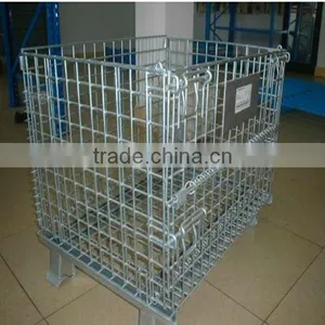 Foldable Galvanized Wire Mesh Container thumbnail-1