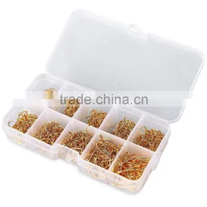 LEO 600pcs Eyelet Barb Metal Angling Hook Fishing Tackle Fishhooks Barbed Hook With Fishing Tackle Boxes Sharp Kit thumbnail-1