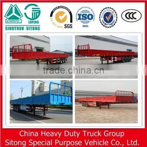 3 Axles Truck Semi Trailer 20t 30t 40t Side Wall Trailer Dropside Semi Trailer thumbnail-2